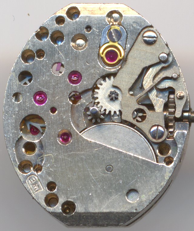 dial side view, version with normal screw balance and 17 jewels dial side view, version with normal screw balance and 17 jewels
