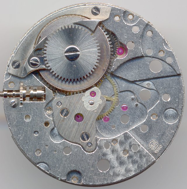 main plate with minute wheel and cock