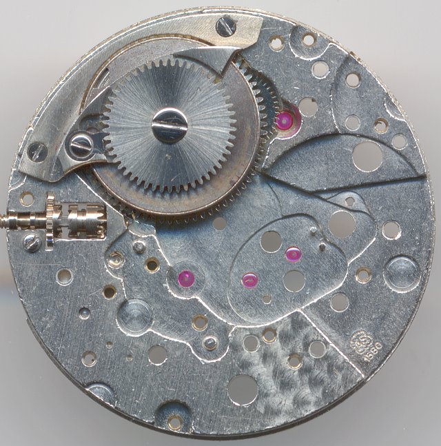 main plate only with mainspring barrel