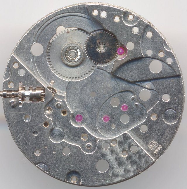 main plate without mainspring barrel, with breguet-clutch