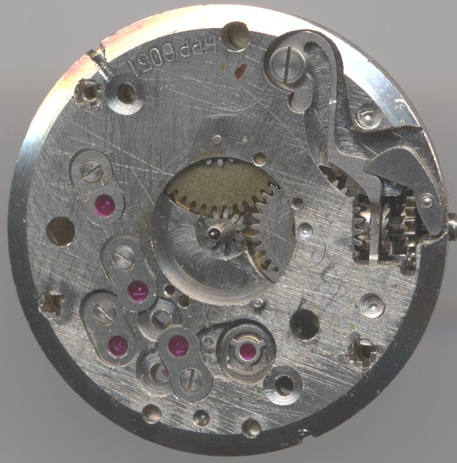dial side view, without date mechanism