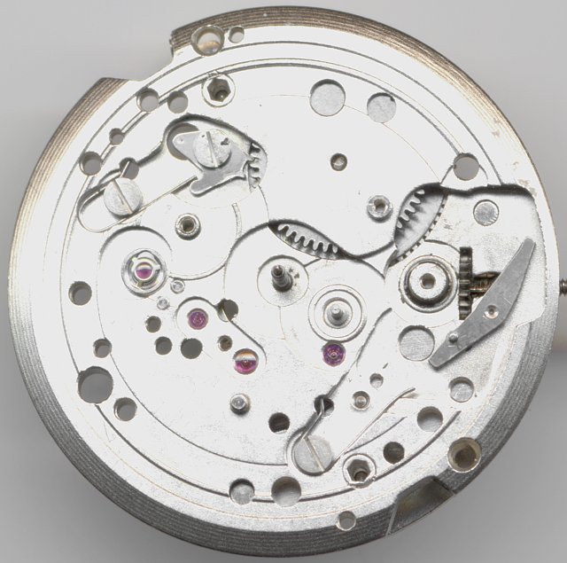 dial side view without date mechanism