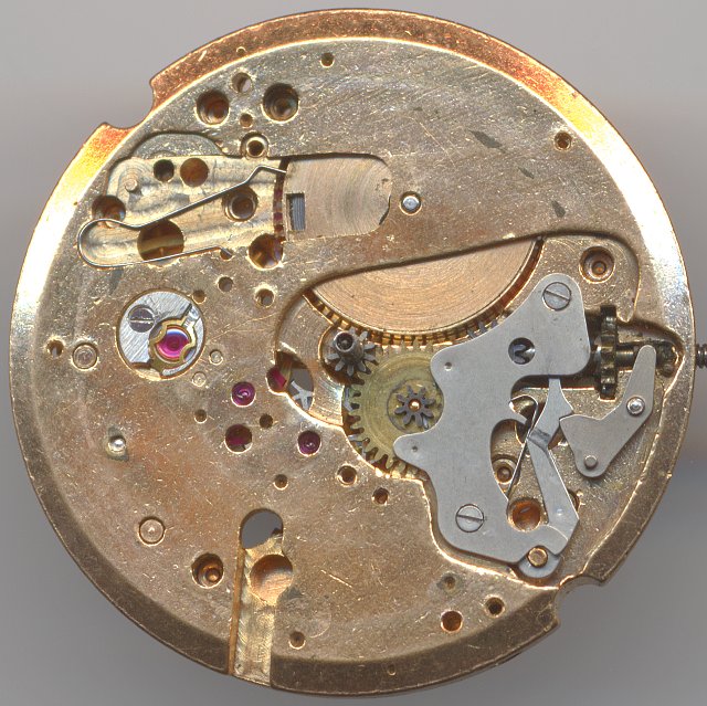 dial side view without date mechanism