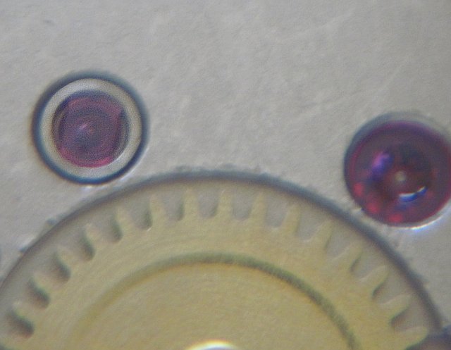 dial side: detail escapement cap wheel