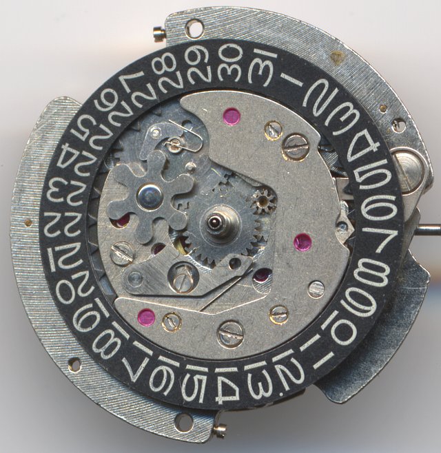 dial side view: date mechanism dial side view: date mechanism